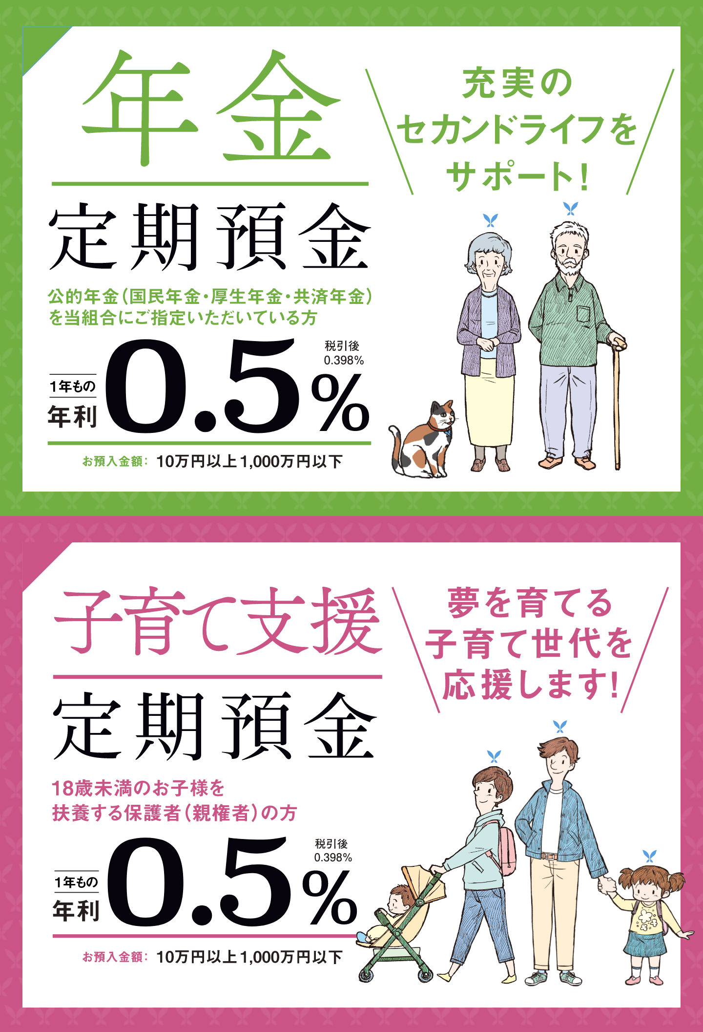 子育て・年金定期預金合算